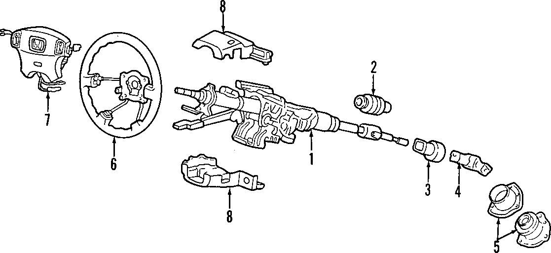 STEERING COLUMN. STEERING WHEEL.