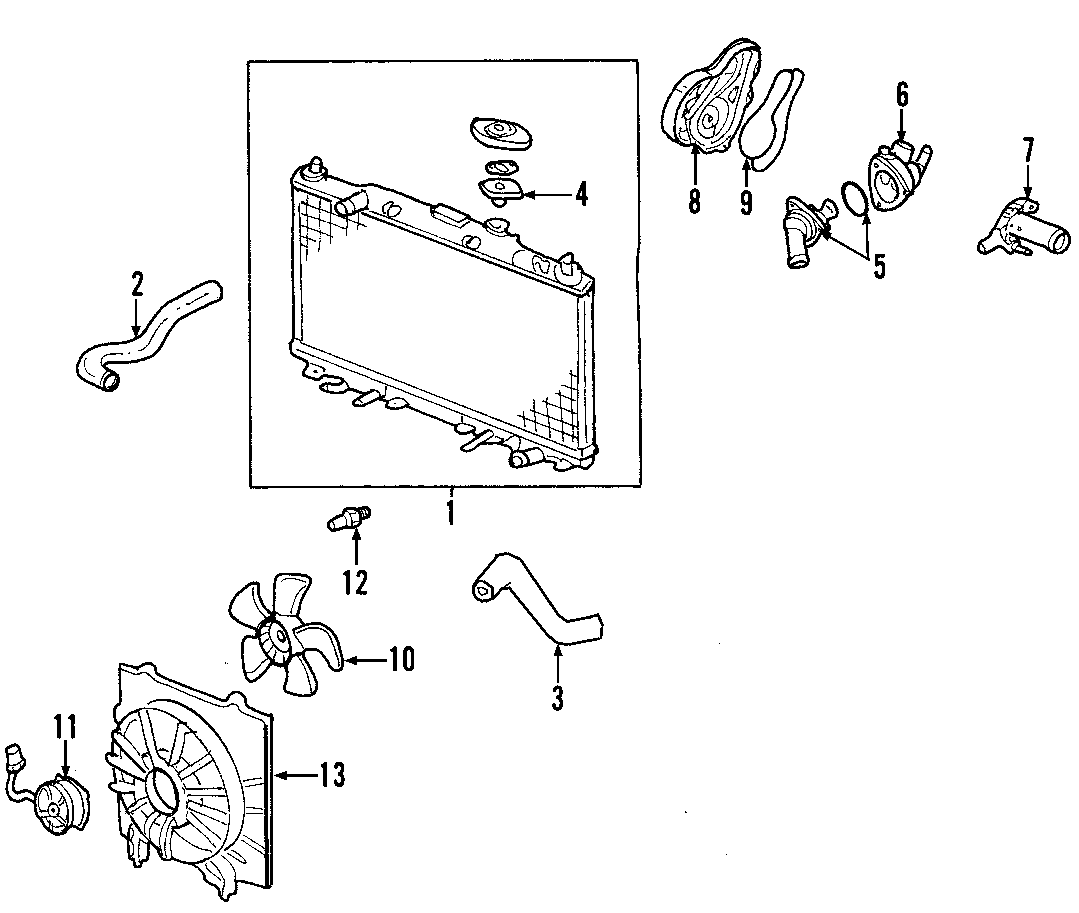 COOLING SYSTEM. COOLING FAN. RADIATOR. WATER PUMP.