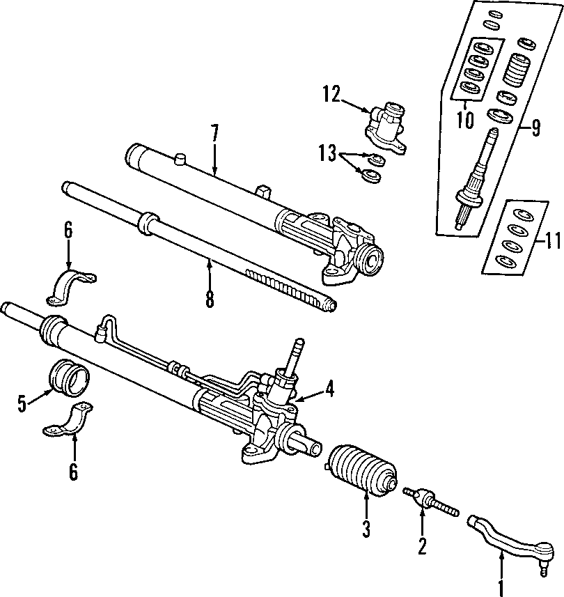 P/S PUMP & HOSES. STEERING GEAR & LINKAGE.