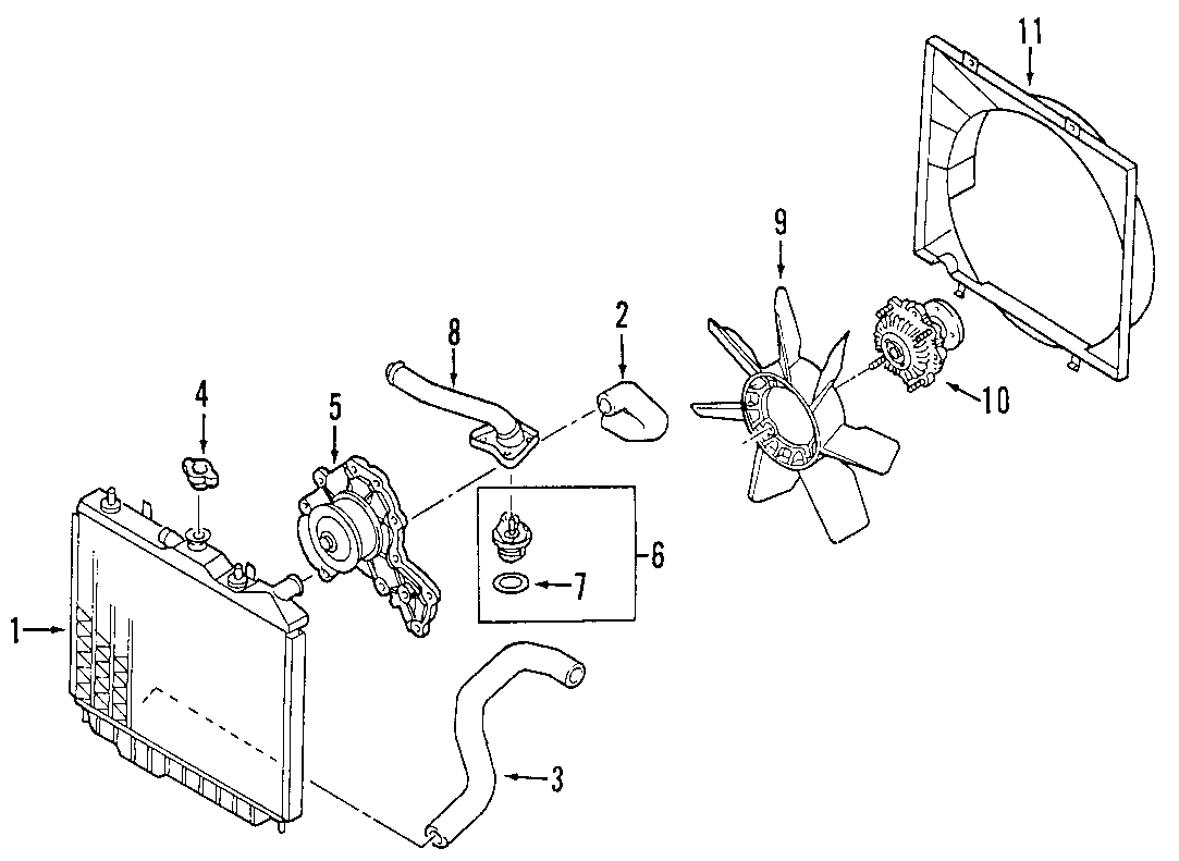 7COOLING SYSTEM. COOLING FAN. RADIATOR. WATER PUMP.https://images.simplepart.com/images/parts/motor/fullsize/F655030.png