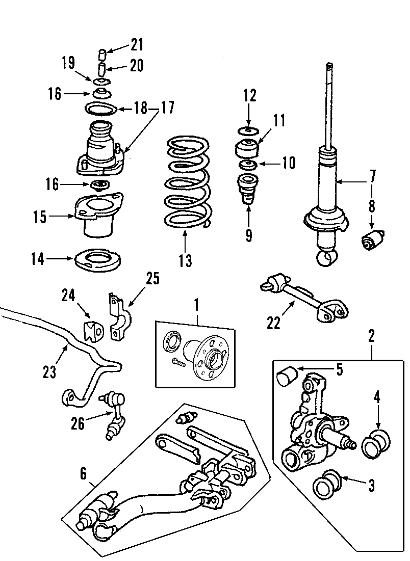 26REAR SUSPENSION. STABILIZER BAR. SUSPENSION COMPONENTS. UPPER CONTROL ARM.https://images.simplepart.com/images/parts/motor/fullsize/F659115.png