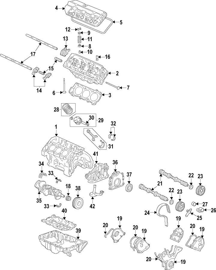 12CAMSHAFT & TIMING. CRANKSHAFT & BEARINGS. CYLINDER HEAD & VALVES. LUBRICATION. MOUNTS. PISTONS. RINGS & BEARINGS.https://images.simplepart.com/images/parts/motor/fullsize/F65D030.png