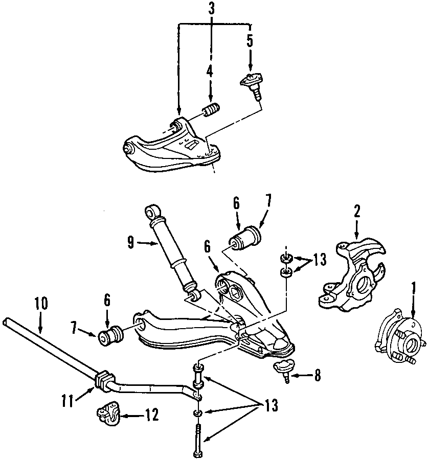 10FRONT SUSPENSION. LOWER CONTROL ARM. STABILIZER BAR. SUSPENSION COMPONENTS. UPPER CONTROL ARM.https://images.simplepart.com/images/parts/motor/fullsize/F668055.png