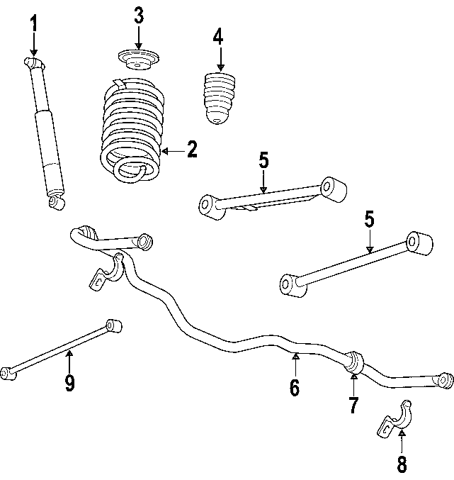 5REAR SUSPENSION. REAR AXLE. STABILIZER BAR. SUSPENSION COMPONENTS.https://images.simplepart.com/images/parts/motor/fullsize/F671315.png