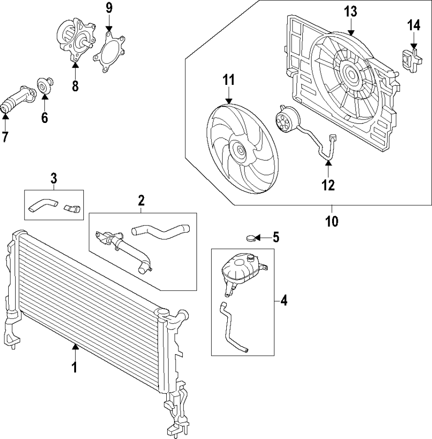 13Cooling system. Cooling fan. Radiator. Water pump.https://images.simplepart.com/images/parts/motor/fullsize/F67C030.png