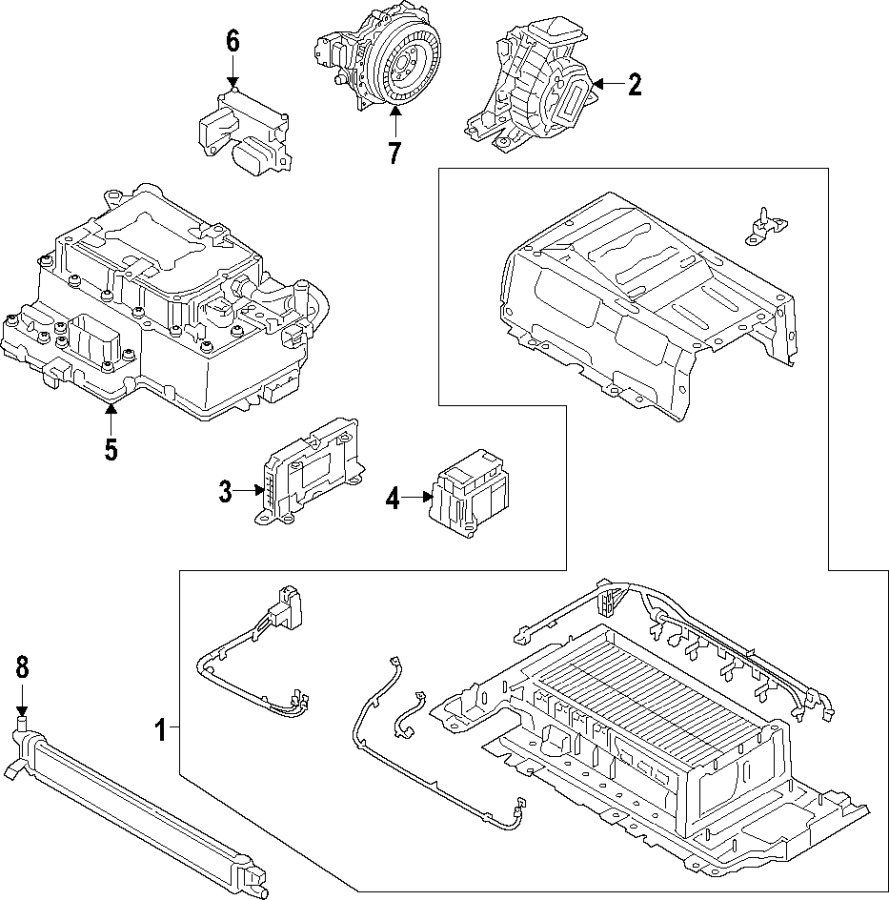 Diagram HYBRID COMPONENTS. COOLING SYSTEM. for your 2022 Kia Seltos   