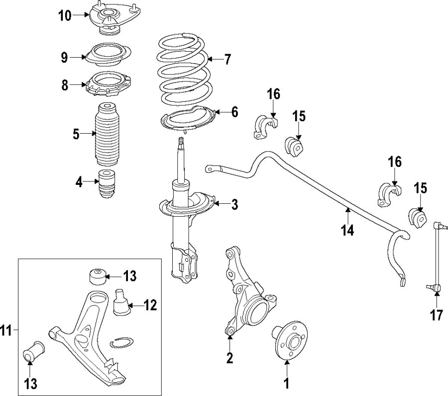 FRONT SUSPENSION. LOWER CONTROL ARM. STABILIZER BAR. SUSPENSION COMPONENTS.https://images.simplepart.com/images/parts/motor/fullsize/F67N050.png