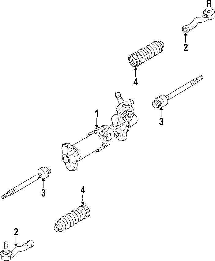 Diagram STEERING GEAR & LINKAGE. for your 2020 Mazda CX-5 2.5L SKYACTIV A/T AWD Touring Sport Utility 