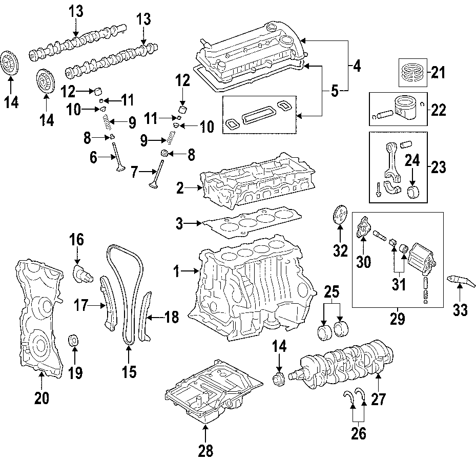 Diagram CAMSHAFT & TIMING. CRANKSHAFT & BEARINGS. CYLINDER HEAD & VALVES. LUBRICATION. MOUNTS. PISTONS. RINGS & BEARINGS. for your 1991 Mazda Navajo   