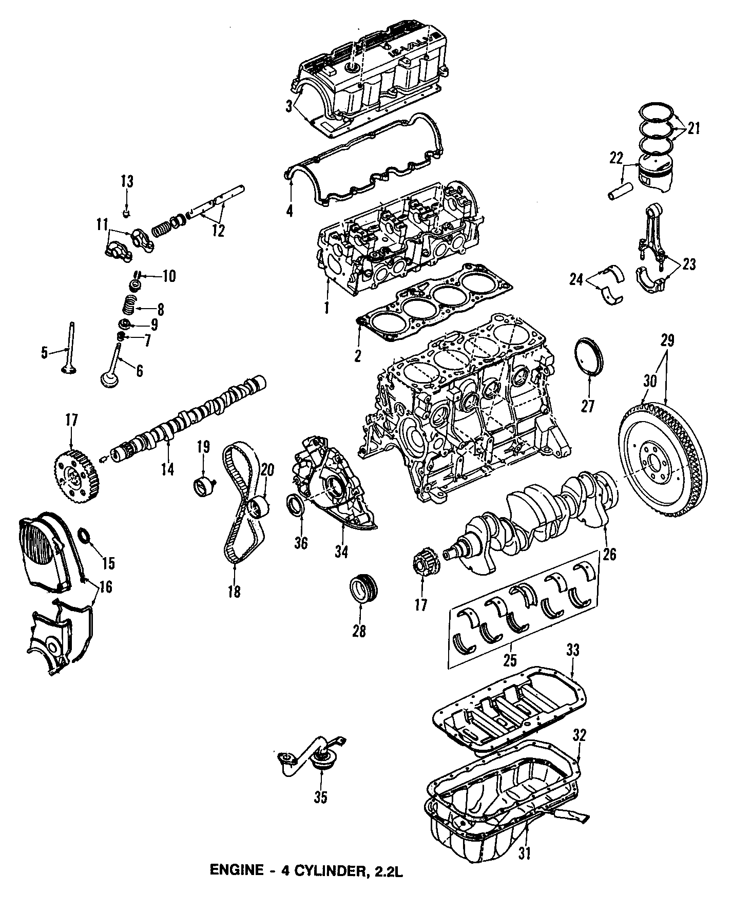 Diagram CAMSHAFT & TIMING. CRANKSHAFT & BEARINGS. CYLINDER HEAD & VALVES. LUBRICATION. MOUNTS. PISTONS. RINGS & BEARINGS. for your Mazda