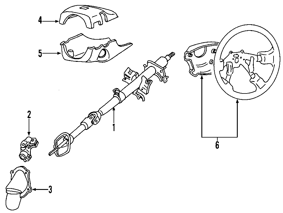 Diagram STEERING COLUMN. STEERING WHEEL. for your 2018 Mazda CX-5 2.5L SKYACTIV A/T FWD Grand Touring Sport Utility 