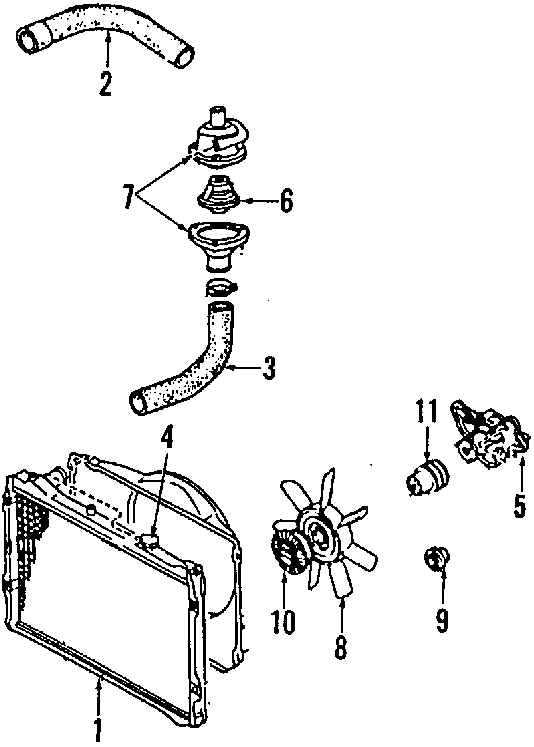 Diagram COOLING SYSTEM. COOLING FAN. RADIATOR. WATER PUMP. for your 2005 Mazda MIATA  Base Convertible 