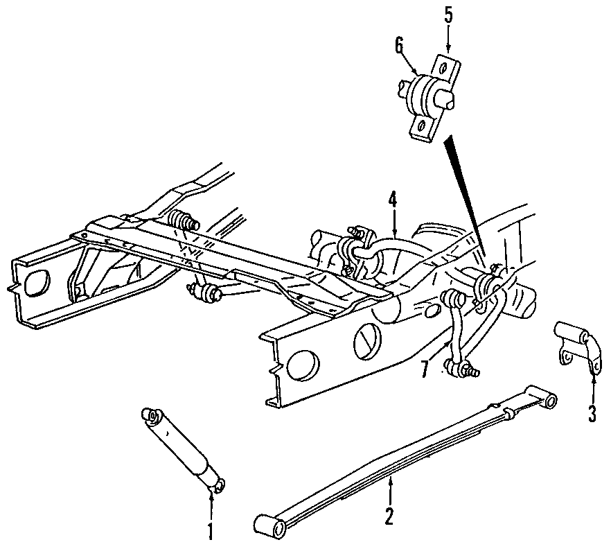 Diagram REAR SUSPENSION. STABILIZER BAR. SUSPENSION COMPONENTS. for your 2002 Mazda B3000   