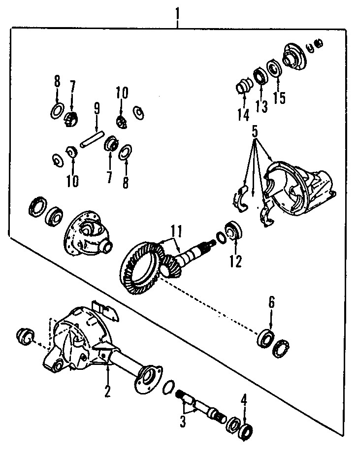 Diagram DRIVE AXLES. AXLE SHAFTS & JOINTS. DIFFERENTIAL. FRONT AXLE. PROPELLER SHAFT. for your 1995 Mazda RX-7   