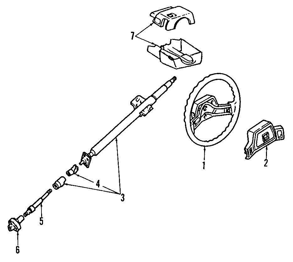 Diagram STEERING COLUMN. STEERING WHEEL. for your 1989 Mazda 626   