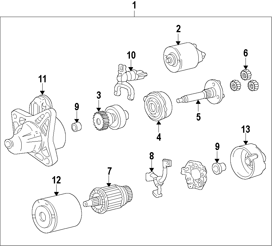 Diagram STARTER. for your Mazda 3  