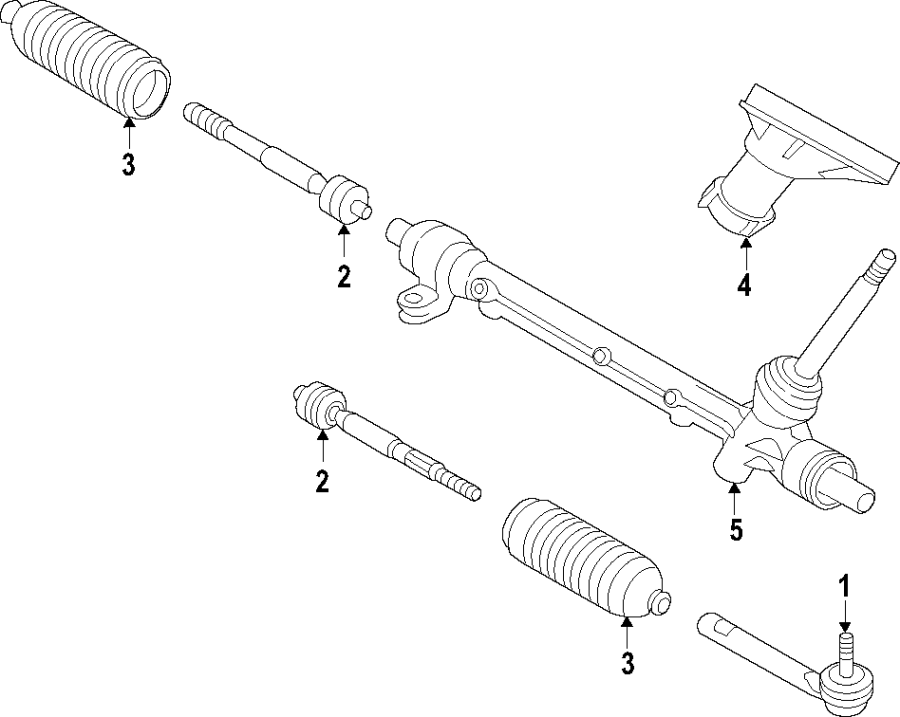 Diagram STEERING GEAR & LINKAGE. for your 2009 Mazda CX-7   