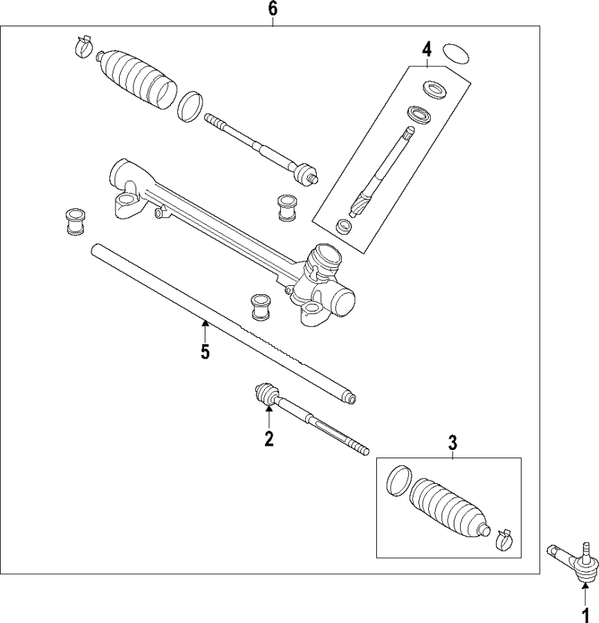 Diagram STEERING GEAR & LINKAGE. for your 2016 Mazda CX-5 2.0L SKYACTIV A/T FWD Sport Sport Utility 