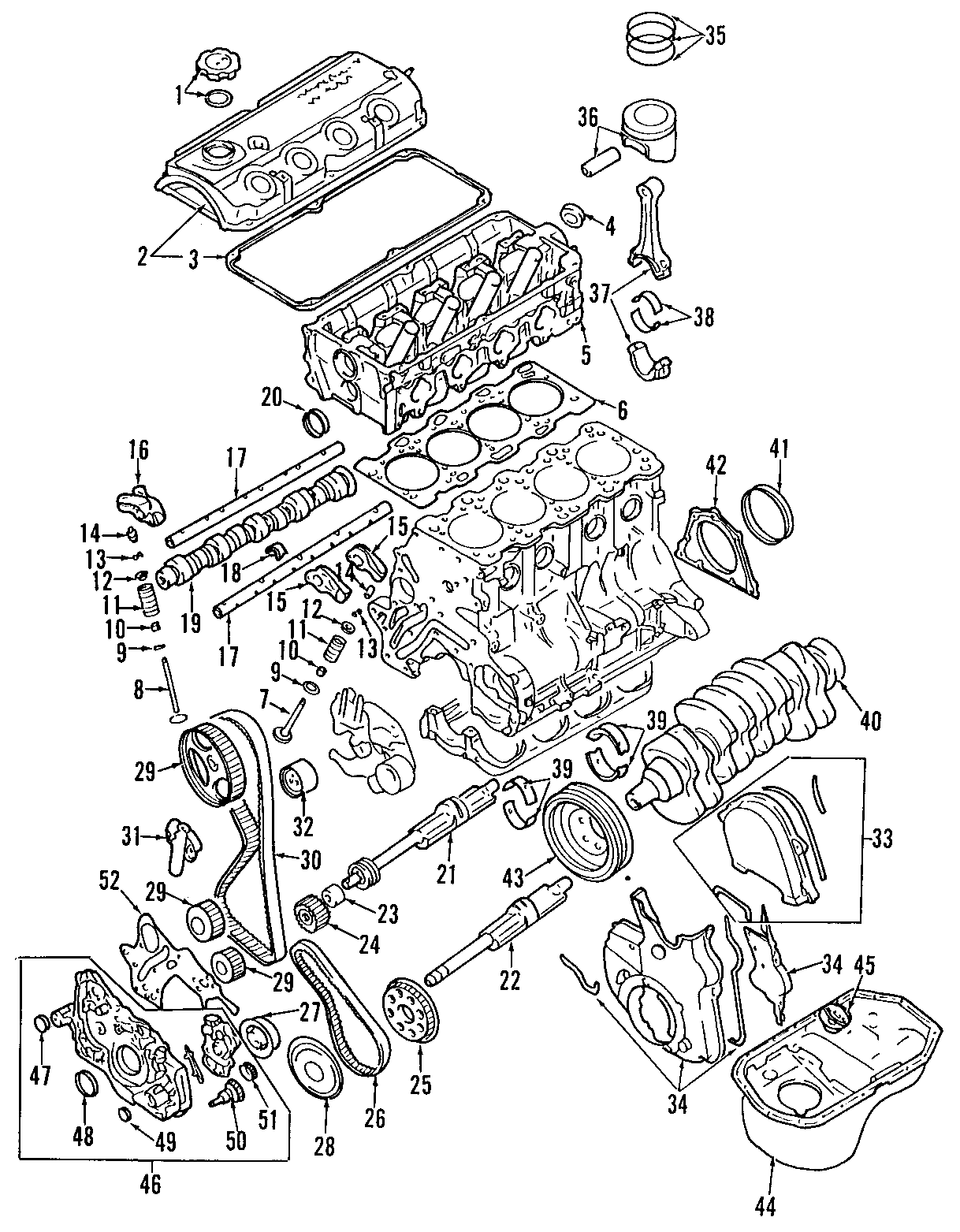 33CAMSHAFT & TIMING. CRANKSHAFT & BEARINGS. CYLINDER HEAD & VALVES. LUBRICATION. MOUNTS. PISTONS. RINGS & BEARINGS.https://images.simplepart.com/images/parts/motor/fullsize/F702040.png