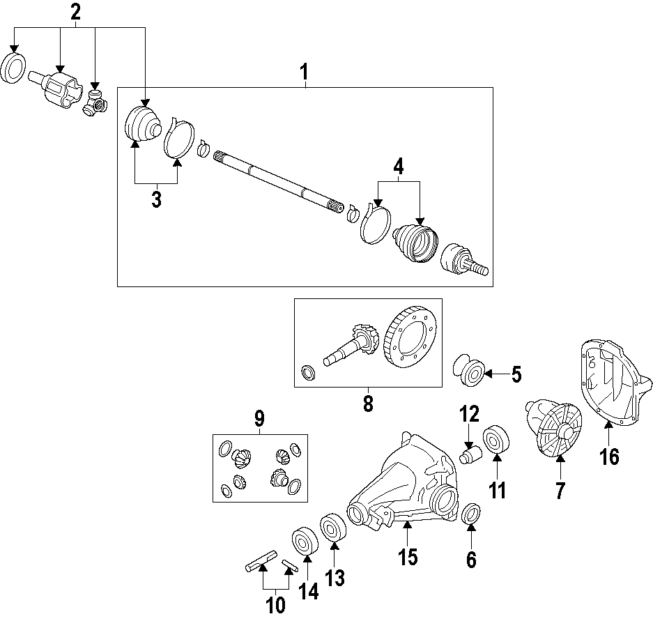 2DRIVE AXLES. REAR AXLE. AXLE SHAFTS & JOINTS. DIFFERENTIAL. PROPELLER SHAFT.https://images.simplepart.com/images/parts/motor/fullsize/F70A070.png