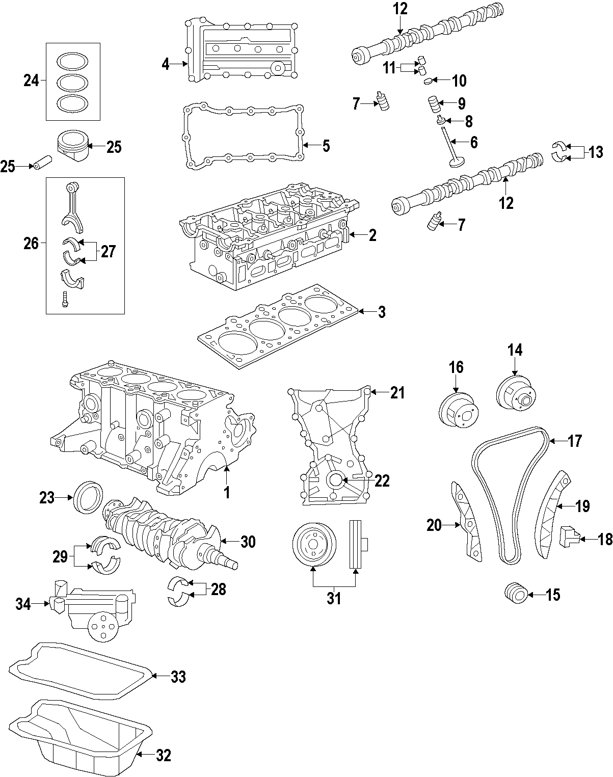 30CAMSHAFT & TIMING. CRANKSHAFT & BEARINGS. CYLINDER HEAD & VALVES. LUBRICATION. MOUNTS. PISTONS. RINGS & BEARINGS.https://images.simplepart.com/images/parts/motor/fullsize/F70B050.png