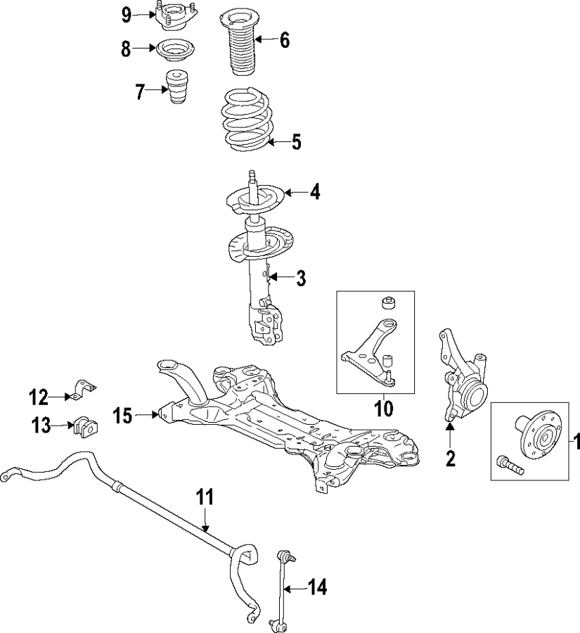 13FRONT SUSPENSION. LOWER CONTROL ARM. STABILIZER BAR. SUSPENSION COMPONENTS.https://images.simplepart.com/images/parts/motor/fullsize/F70F050.png