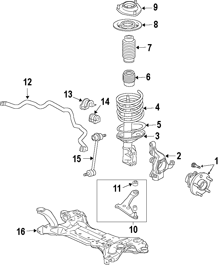 7FRONT SUSPENSION. LOWER CONTROL ARM. STABILIZER BAR. SUSPENSION COMPONENTS.https://images.simplepart.com/images/parts/motor/fullsize/F714050.png