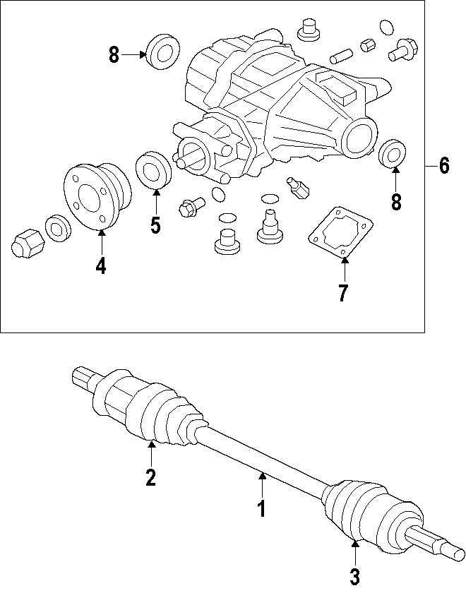 8REAR AXLE. AXLE SHAFTS & JOINTS. CENTER DIFFERENTIAL. DRIVE AXLES. PROPELLER SHAFT.https://images.simplepart.com/images/parts/motor/fullsize/F714090.png