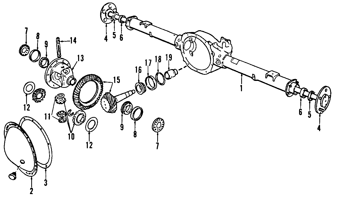 Diagram REAR AXLE. DIFFERENTIAL. PROPELLER SHAFT. for your Mitsubishi