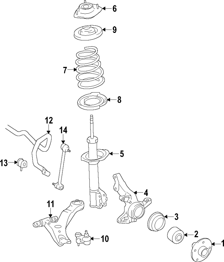 Diagram FRONT SUSPENSION. LOWER CONTROL ARM. STABILIZER BAR. SUSPENSION COMPONENTS. for your 1999 Toyota Corolla   