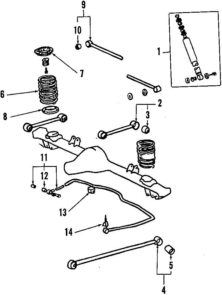 Diagram REAR SUSPENSION. for your Toyota Corolla  