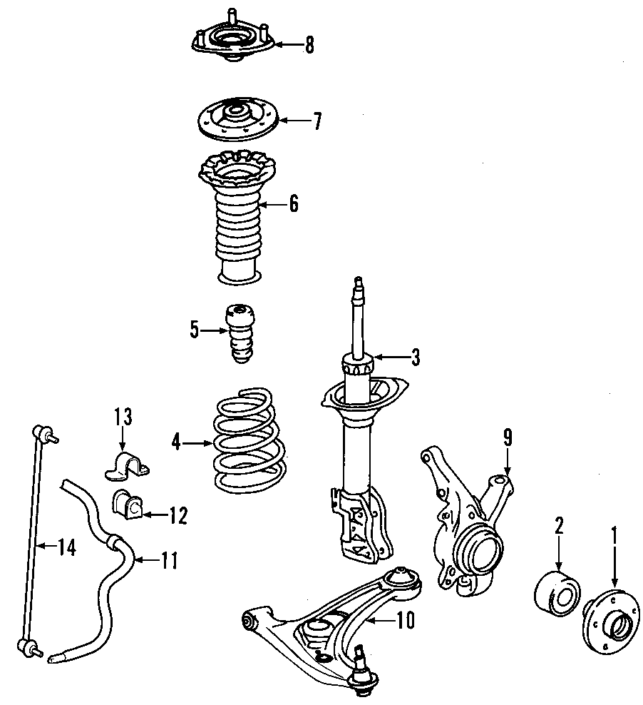 Diagram FRONT SUSPENSION. LOWER CONTROL ARM. STABILIZER BAR. SUSPENSION COMPONENTS. for your 2010 Toyota Highlander 3.5L V6 A/T AWD Sport Sport Utility 