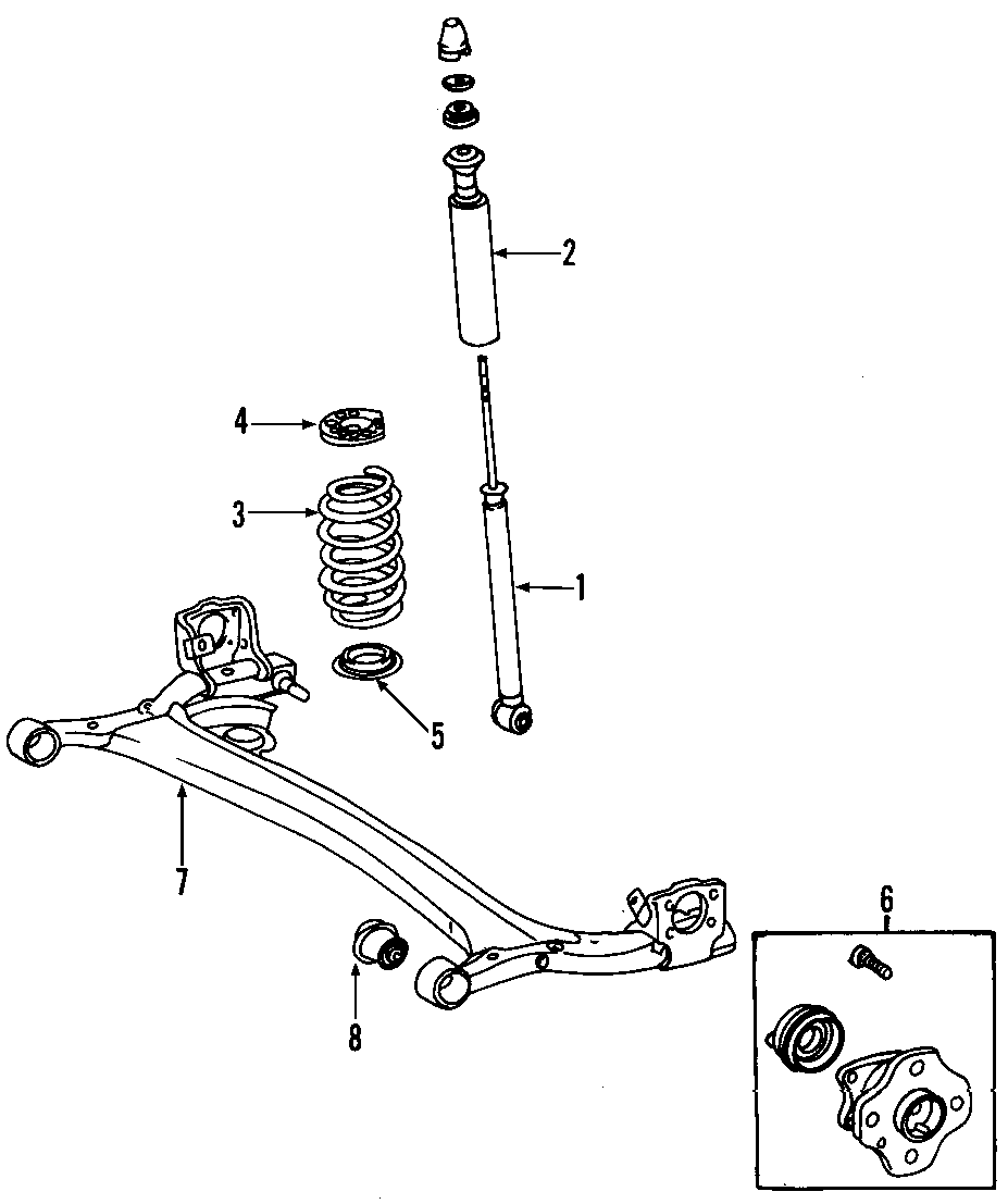 Diagram REAR SUSPENSION. REAR AXLE. SUSPENSION COMPONENTS. for your 2020 Toyota RAV4   