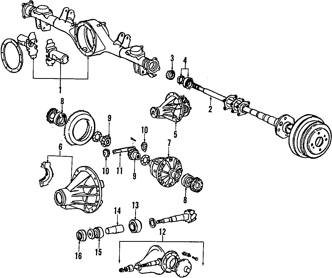 Diagram REAR AXLE. for your 1990 Toyota 4Runner   