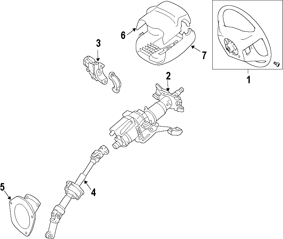 Diagram STEERING COLUMN. STEERING WHEEL. for your 2007 Toyota Corolla   