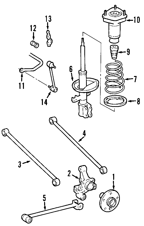 Diagram REAR SUSPENSION. STABILIZER BAR. SUSPENSION COMPONENTS. for your 2020 Toyota 86   