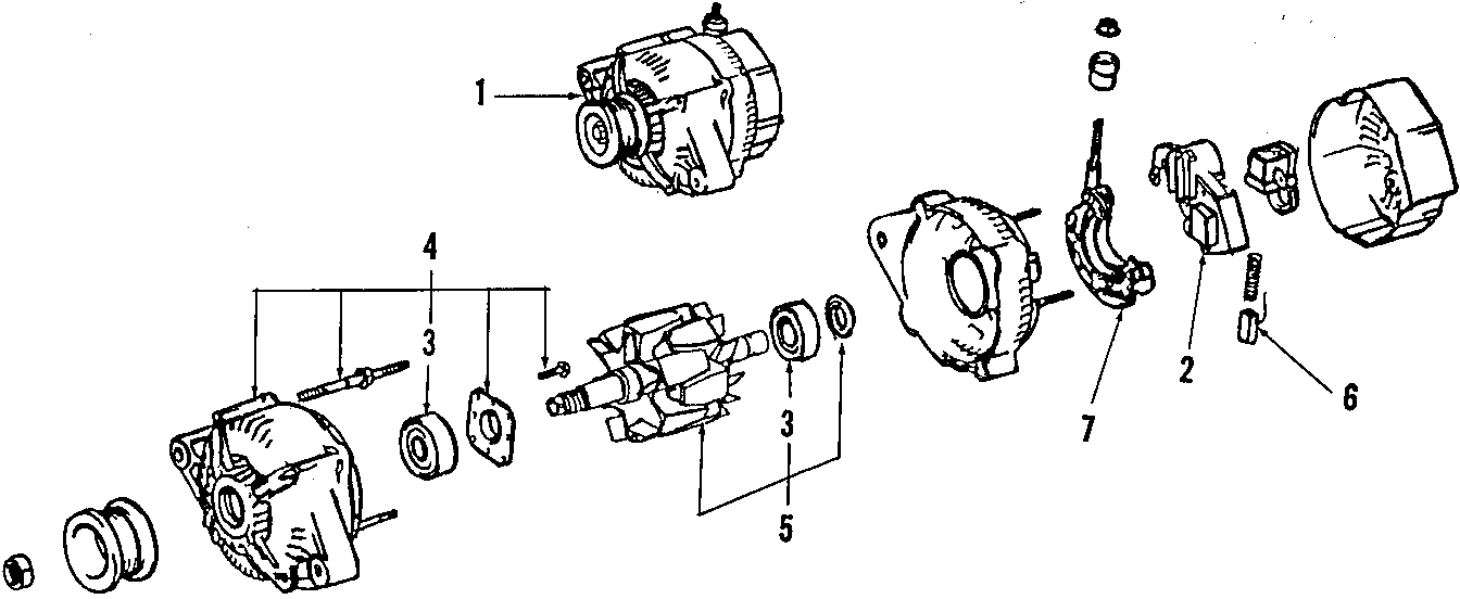 Diagram ALTERNATOR. for your 1998 Toyota Tacoma  Base Extended Cab Pickup Fleetside 