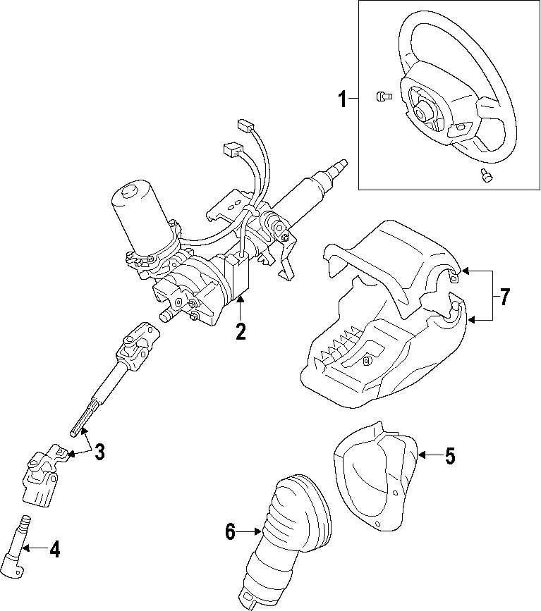 Diagram STEERING COLUMN. STEERING WHEEL. for your 1986 Toyota 4Runner   