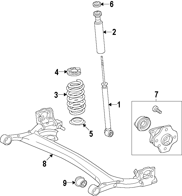 Diagram REAR SUSPENSION. REAR AXLE. SUSPENSION COMPONENTS. for your 2004 Toyota Corolla   