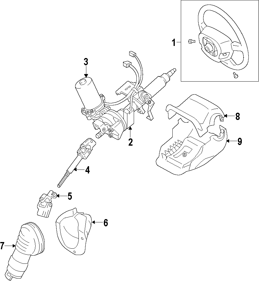 Diagram STEERING COLUMN. for your 1989 Toyota 4Runner   