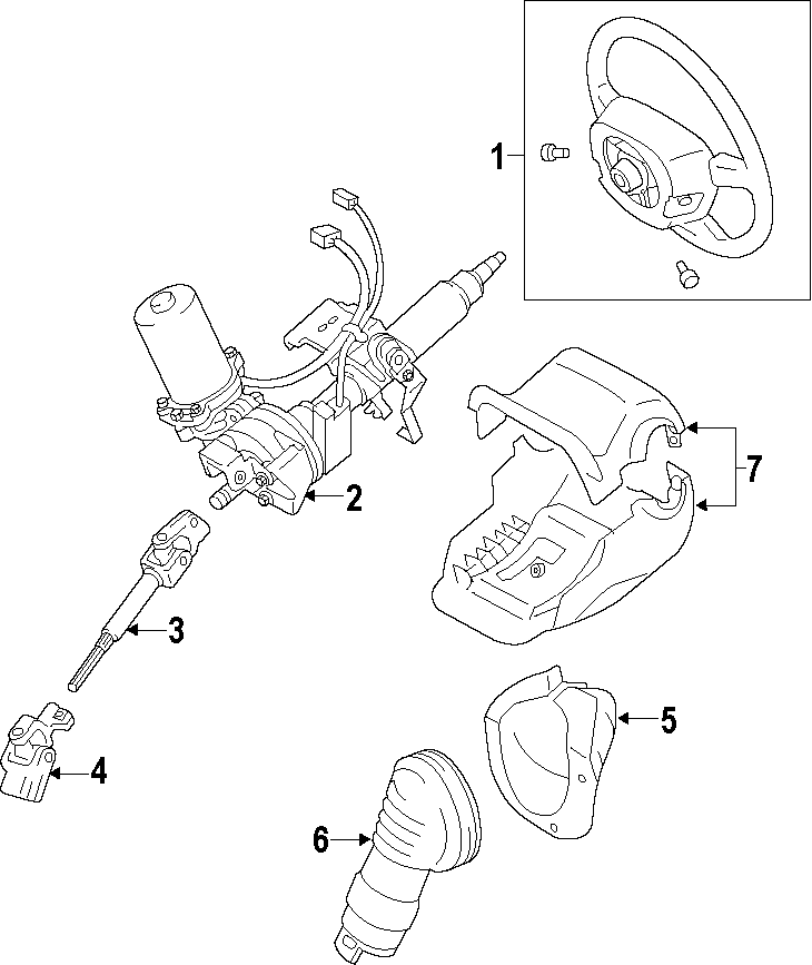 Diagram STEERING COLUMN. STEERING WHEEL. for your 2005 Toyota 4Runner   