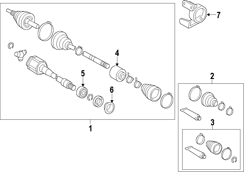 Diagram DRIVE AXLES. AXLE SHAFTS & JOINTS. for your 1993 Toyota Camry   