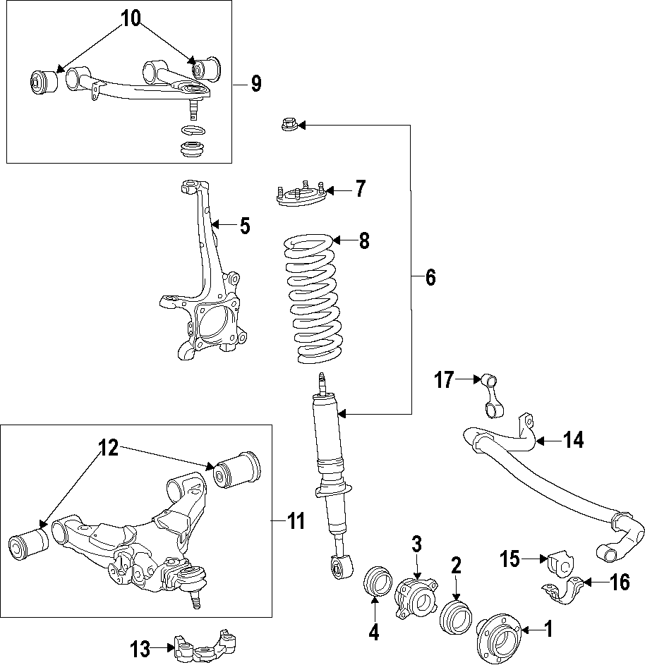 Diagram FRONT SUSPENSION. for your 1985 Toyota Land Cruiser   