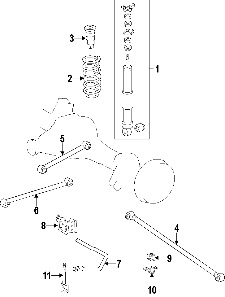 Diagram REAR SUSPENSION. for your 2003 Toyota Tacoma 2.4L A/T RWD Base Standard Cab Pickup Stepside 