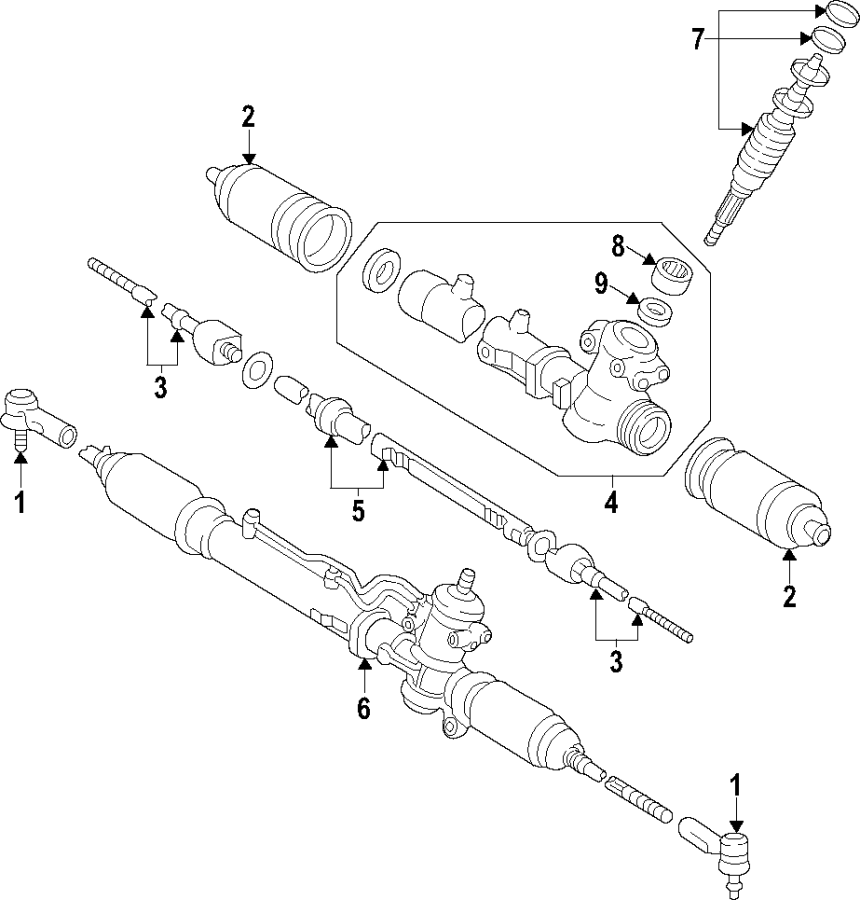 Diagram P/S PUMP & HOSES. STEERING GEAR & LINKAGE. for your 2005 Toyota Solara   