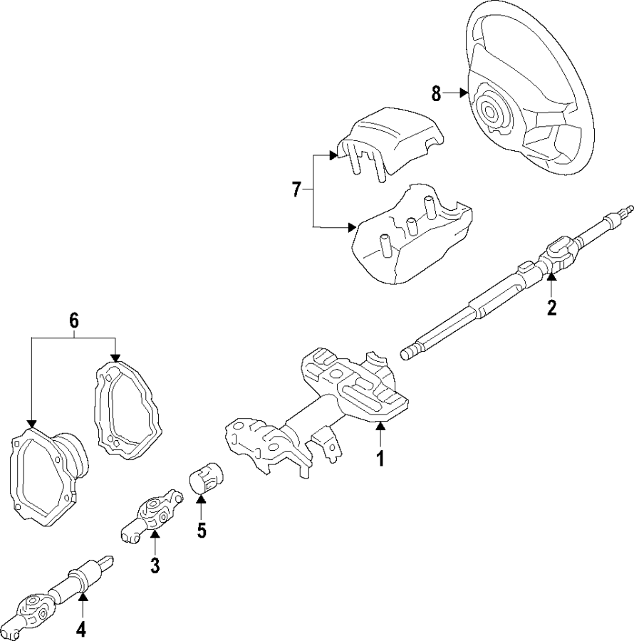 Diagram STEERING COLUMN. STEERING WHEEL. for your 1985 Toyota 4Runner   