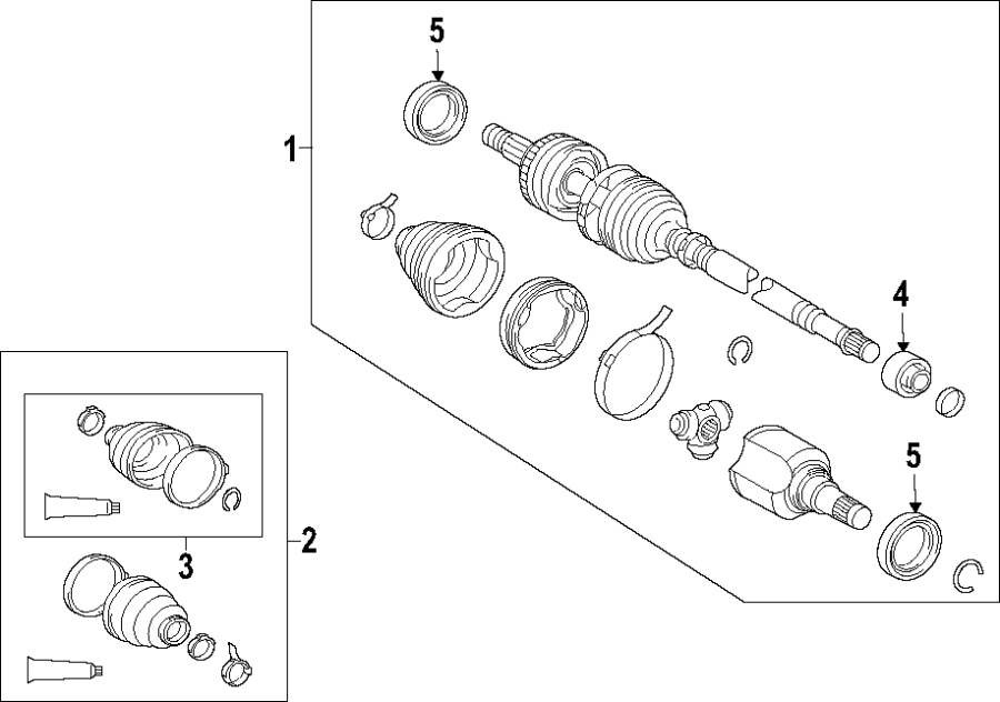 Diagram DRIVE AXLES. AXLE SHAFTS & JOINTS. for your 2003 Toyota Corolla   