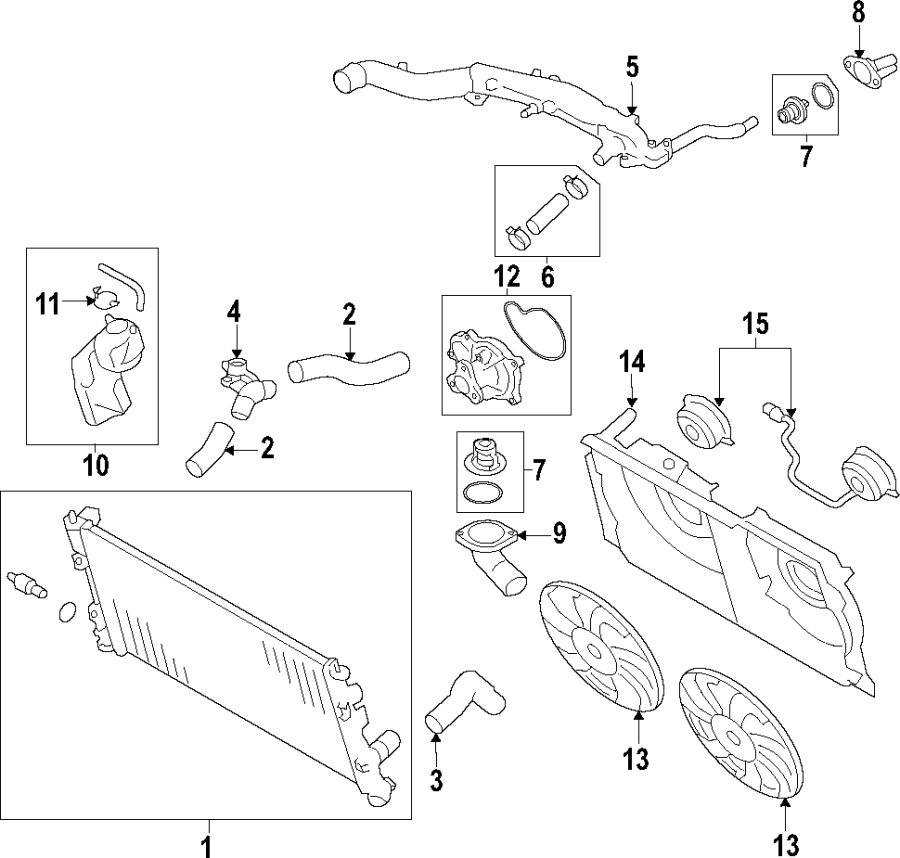 Diagram COOLING SYSTEM. COOLING FAN. RADIATOR. for your 1994 Toyota Corolla  Base Sedan 