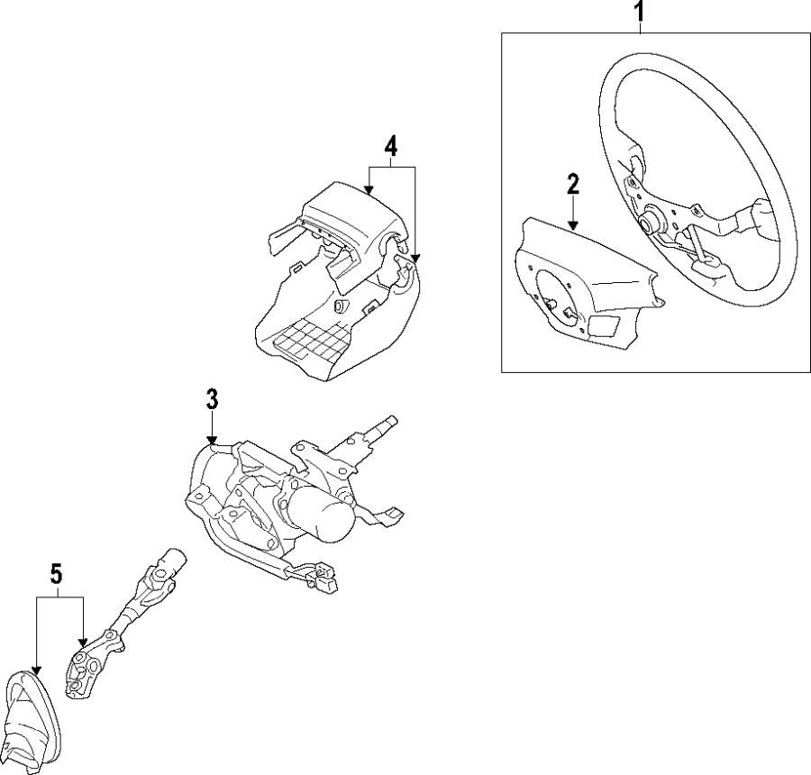 Diagram STEERING COLUMN. STEERING WHEEL. for your 2010 Toyota 4Runner  Trail Sport Utility 