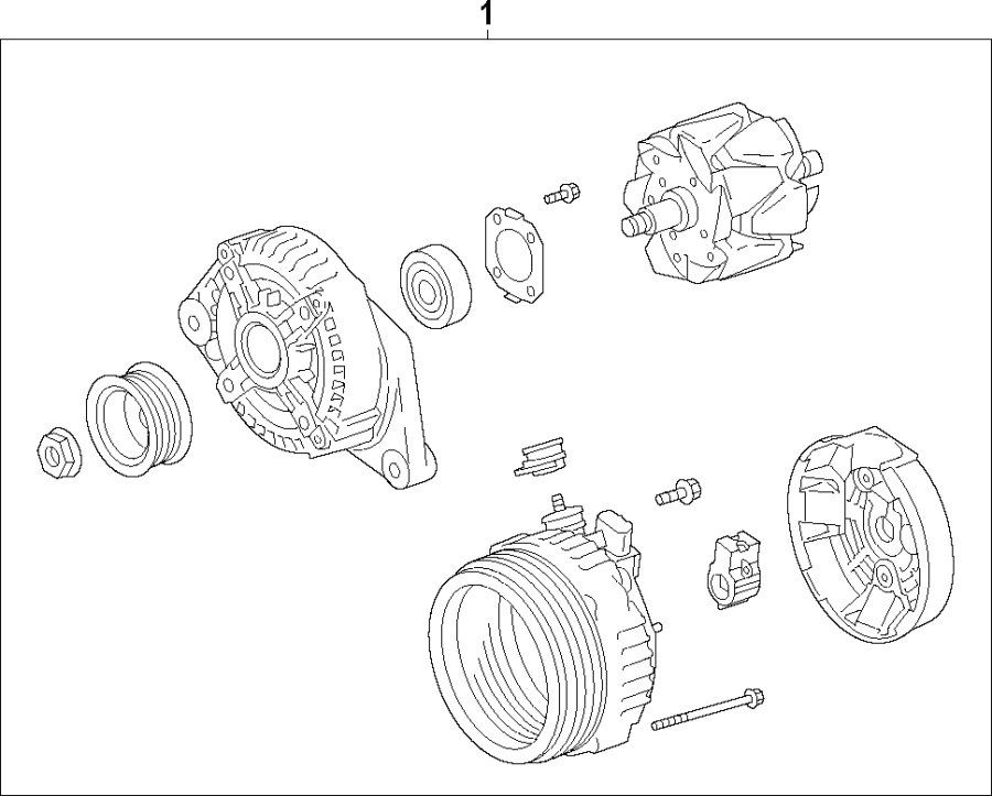 Diagram Alternator. for your 2021 Toyota Avalon 3.5L V6 A/T FWD XSE Nightshade Sedan 